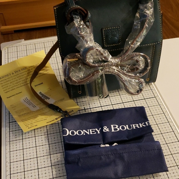 Dooney & Bourke Leather Crossbody Bag Denium - Picture 8 of 9